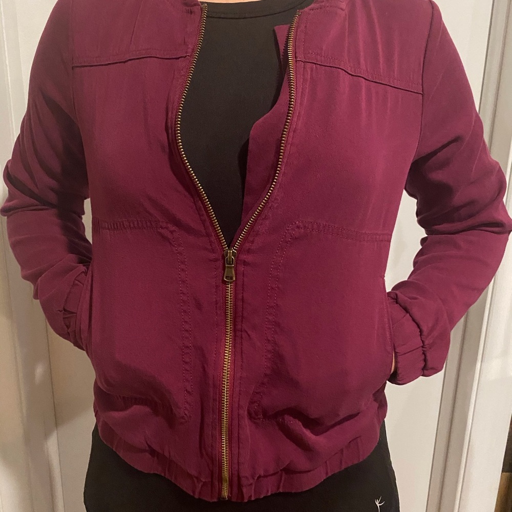 Merona small burgundy jacket